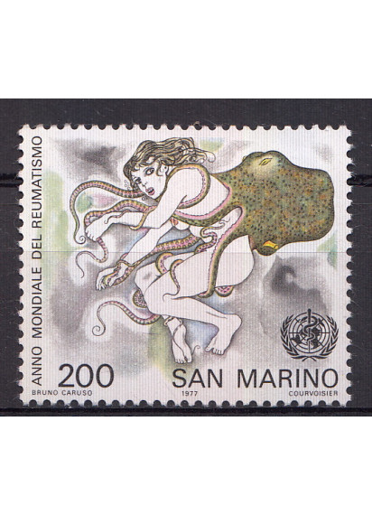 1977 San Marino Anno Mondiale del Reumatismo 1 valore nuovo Sassone 995